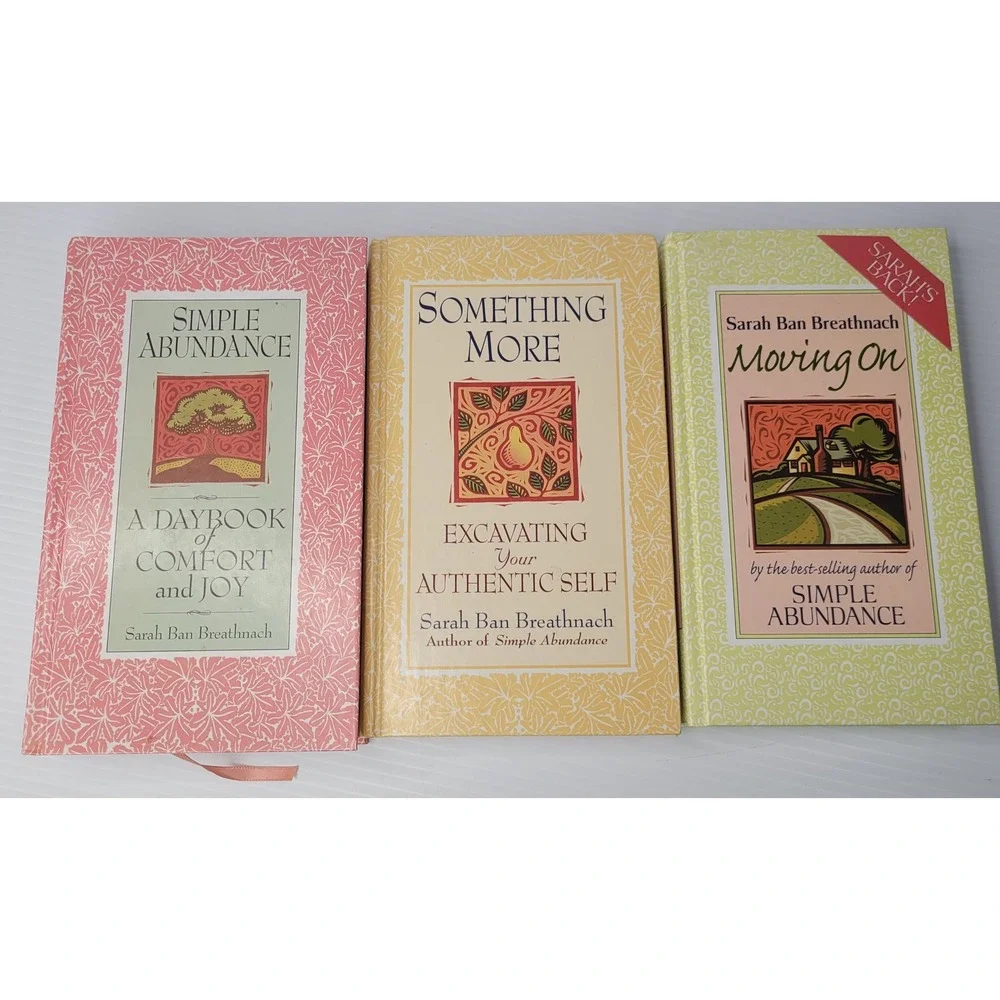 Sarah Ban‎ Breathnach Set of 3 Books Hardcover Self-Help Inspirational Wellness